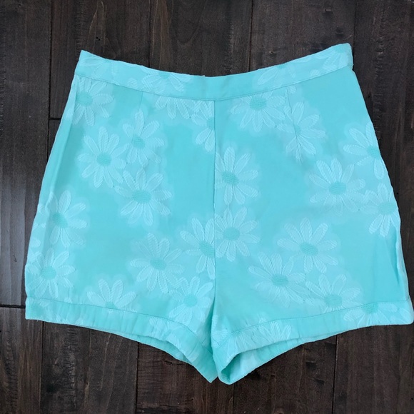 Forever 21 Pants - 🔥 Forever 21 High Waisted Blue Floral Shorts